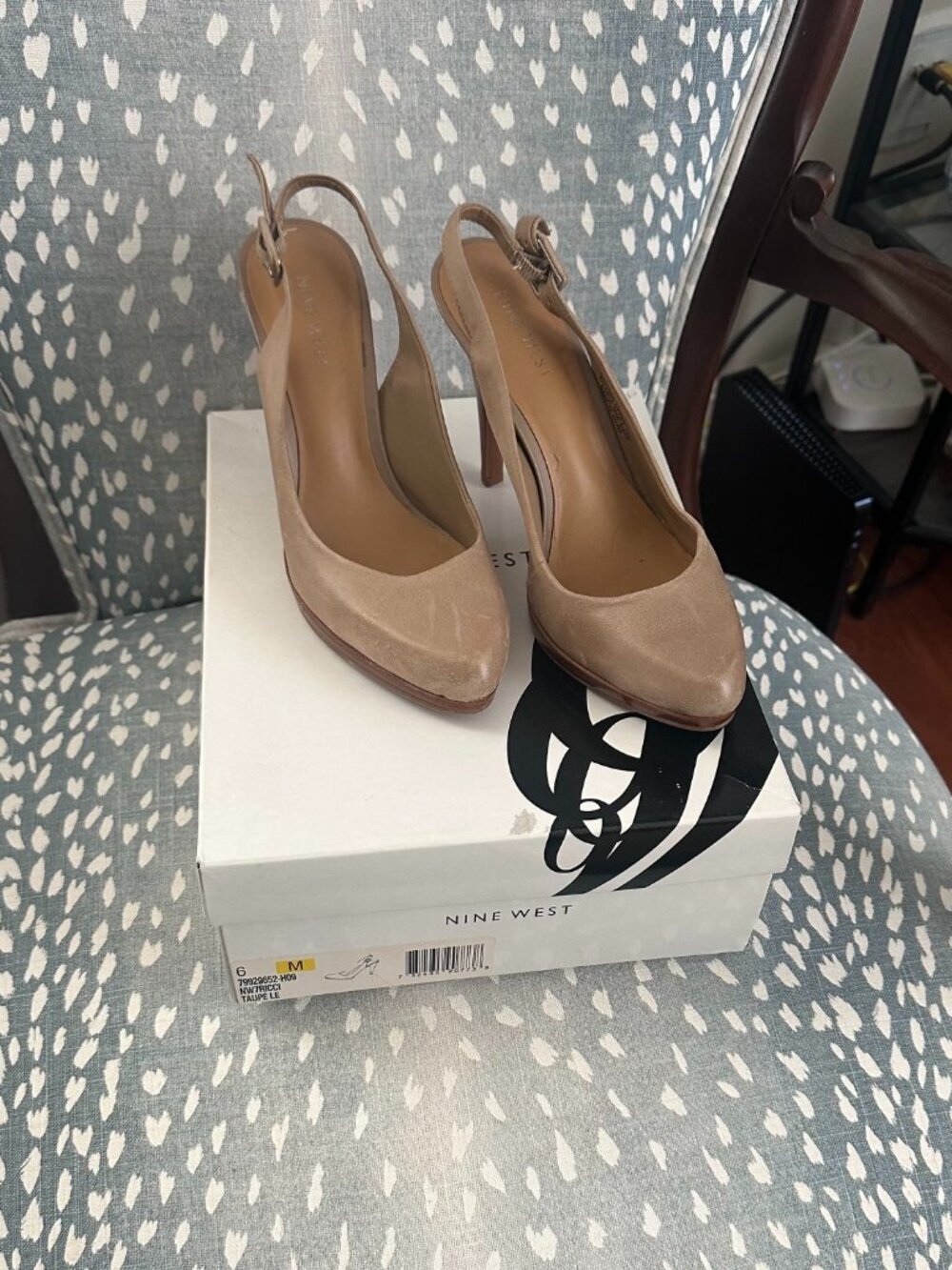 Nine West Nude Slingback Pumps – Size 6